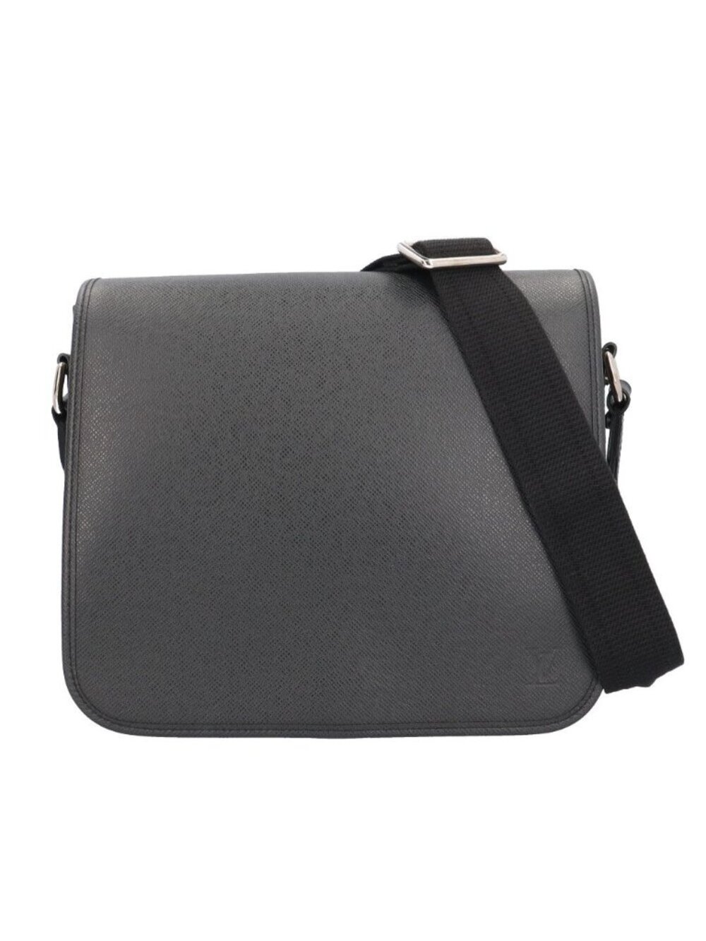 Louis Vuitton Andrey Taiga Shoulder Bag Leather Black